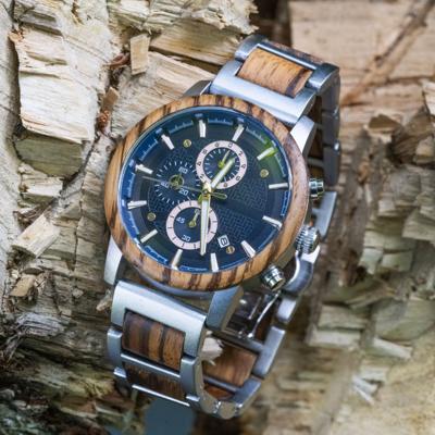 Sailor™ - TimberWood Chronograaf Houten heren Horloge