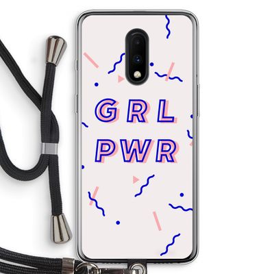 GRL PWR: OnePlus 7 Transparant Hoesje met koord