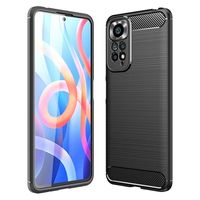 Xiaomi Redmi Note 11/11S Geborsteld TPU Hoesje - Koolstofvezel - Zwart - thumbnail