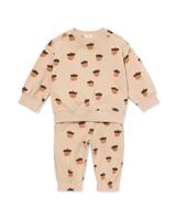 HEMA Baby kledingset eikels lichtbruin (lichtbruin)