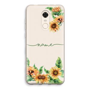 Zonnebloemen: Xiaomi Redmi 5 Transparant Hoesje