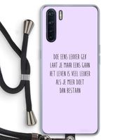 Gek: Oppo A91 Transparant Hoesje met koord