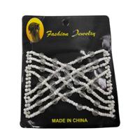 3 STKS vrouw elastische magie DIY Vintage hoofdband mode haar Maker Bun haren kammen metalen haarspelden haaraccessoires (wit)