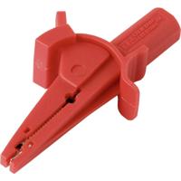 VOLTCRAFT MSK-130 Krokodillenklem Steekaansluiting 4 mm CAT IV 600 V, CAT III 1000 V Rood