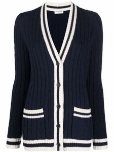 Saint Laurent cardigan torsadé en cachemire - Bleu