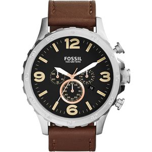 Horlogeband Fossil JR1475 Leder Bruin 24mm