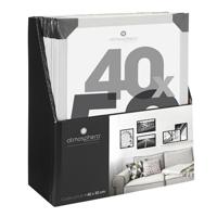 Atmosphera Fotolijstje Olympus - 2x - voor een foto van 40 x 50 cm - wit - Kunststof/glas