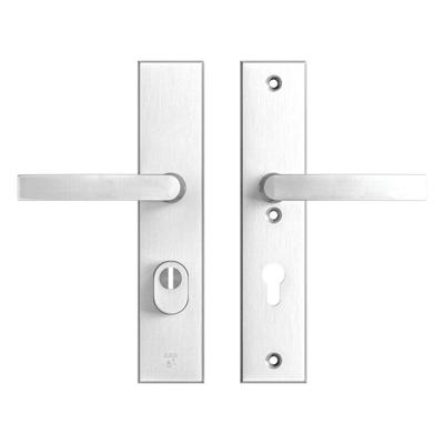 AXA veiligheidsbeslag kruk/kruk - SKG*** met kerntrekbeveiliging - Edge Plus kruk Blok - PC72 - geslepen alu. F1