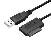 Professionele USB 2.0 7 + 6Pin Slimline SATA kabel Adapter-indicator