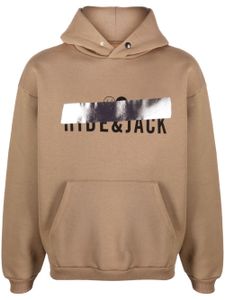 Hide&Jack hoodie en coton mélangé à logo imprimé - Marron