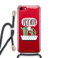 I love cacti: iPhone SE 2020 Transparant Hoesje met koord