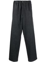 Jil Sander straight-leg cotton trousers - Gris