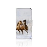 Google Pixel 8A | Telefoonhoesje | Met pasjeshouder | Paarden