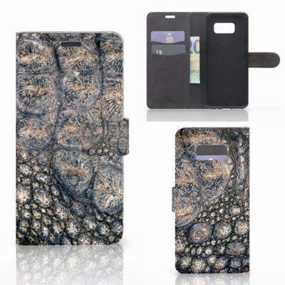 Samsung Galaxy S8 Plus | Telefoonhoesje | Met pasjeshouder | Krokodillenprint