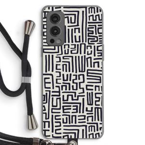 Moroccan Print: OnePlus Nord 2 5G Transparant Hoesje met koord