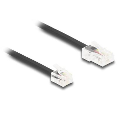 Delock Telefoon (analoog) Aansluitkabel 2 m Zwart