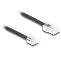 Delock Telefoon (analoog) Aansluitkabel 2 m Zwart