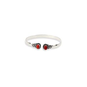 Edelsteen Armband Koraal Rood Bangle