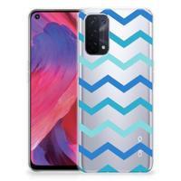 OPPO A93 5G | TPU bumper | Zigzag Blauw