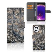 OPPO Find X5 Pro | Telefoonhoesje | Met pasjeshouder | Krokodillenprint