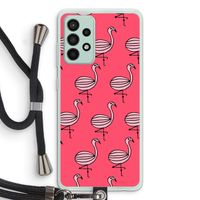 Flamingo: Samsung Galaxy A52s 5G Transparant Hoesje met koord