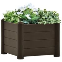 VidaXL Plantenbak verhoogd 43x43x35 cm pp mokka