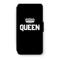 Queen zwart: iPhone 8 Flip Hoesje - thumbnail