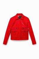 PU-jack met zakken - RED - XS