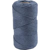 Creativ Company Macramé koord, l: 198 m, d 2 mm, blauw, 330 gr/ 1 rol