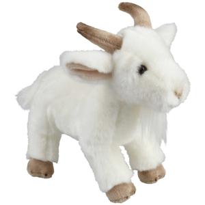 Ravensden Pluche geitje - knuffel geitje - wit - 28 cm - boerderij dieren knuffel