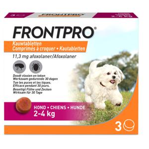 Frontpro kauwtablet Hond Small 3 kauwtabletten 2-4kg