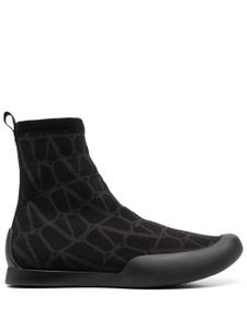 Valentino Garavani bottines Toile Iconographe - Noir