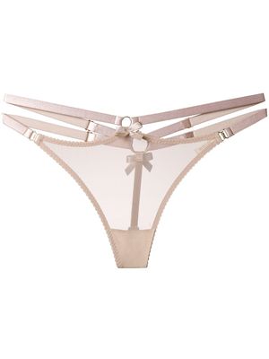 Bordelle Multi-Strap thong - Tons neutres