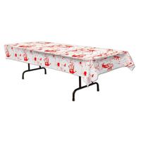 Halloweeen horror thema tafelkleed met bloed 275 x 135 cm    -