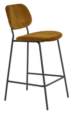 Light & Living Barkruk 'Emma' Velvet, kleur Okergeel (zithoogte 66cm) Light & Living Barkruk 'Emma' Velvet, kleur Okergeel (zithoogte 66cm)