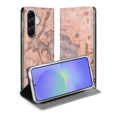 Bookcase Hoesje Samsung Galaxy A37 Marmer Oranje