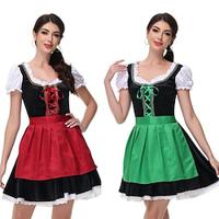 Carnaval Oktoberfest bier Kostuum Jurken Dirndl Trachtenkleider hulp in de huishouding Duits München Weiden Dames Doek in traditionele stijl Kleding Schort Lightinthebox