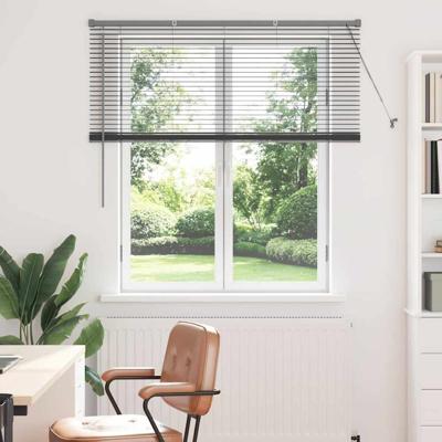 Raam Blind met gordijnen Anders Donkergrijs 130 x 130 cm Aluminium