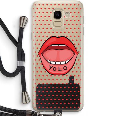 Yolo Denise: Samsung Galaxy J6 (2018) Transparant Hoesje met koord
