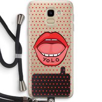 Yolo Denise: Samsung Galaxy J6 (2018) Transparant Hoesje met koord