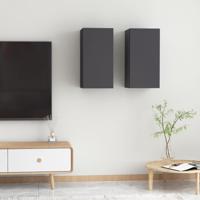 Tv-meubels 2 st 30,5x30x60 cm bewerkt hout grijs