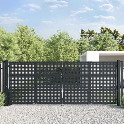 Poort 400x150 cm staal antracietkleurig