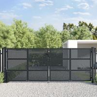 Poort 400x150 cm staal antracietkleurig
