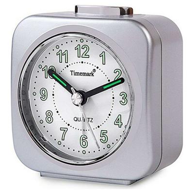 Analoge alarmklok Timemark Zilverkleurig Stil met geluid Nachtmodus