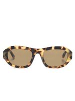 HUMA EYEWEAR lunettes de soleil Lee à effet écaille de tortue - Marron - thumbnail