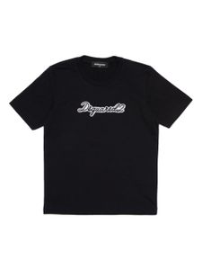 DSQUARED2 KIDS t-shirt en coton à logo appliqué - Noir