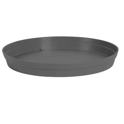 EDA Bloempot onderschaal Toscane - kunststof - antraciet - D35 cm - opvangschalen