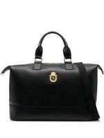 Billionaire sac fourre-tout en cuir Nappa à plaque logo - Noir - thumbnail