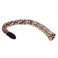 Luipaarden/panters/jaguars dieren verkleedset staart met clip 68 cm   -