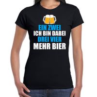 Apres ski t-shirt Ein Zwei Drei Bier zwart dames - Wintersport shirt - Foute apres ski outfit Apres ski t-shirt Ein Zwei Drei Bier zwart dames - Wintersport shirt - Foute apres ski outfit